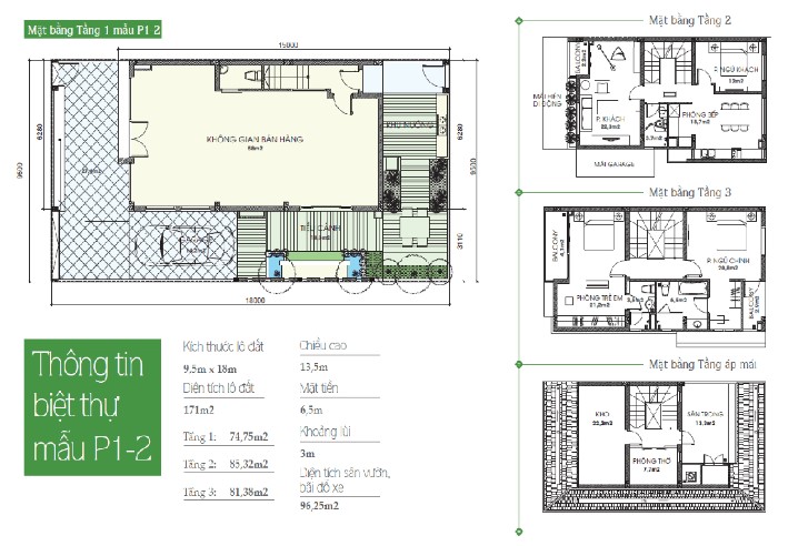 Sơ đồ thiết kế căn biệt thự An Phú Shop Villa mẫu 2